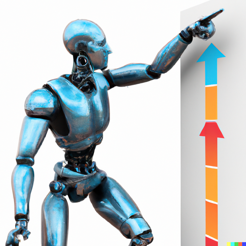 A robot progressively getting higher tech