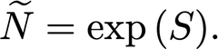 Formula for effective number of species: Ñ = exp(S)